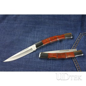 Bamboo no logo Folding knife with steel handle (high quality) UD402229 